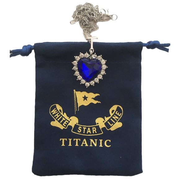 Titanic Heart of The Ocean Pendant Necklace White Star Line - NEW Version - Picture 7 of 7